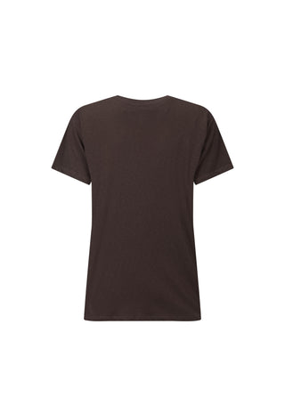 a-dark-brown-short-sleeve-crewneck-t-shirt-shown-from-the-back-isolated-on-a-solid-white-background