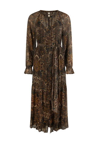 Damask Button Through Gown Dress
