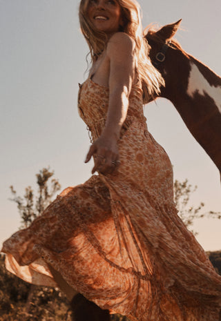 Sunwashed Strappy Midi Dress