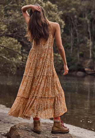 Sunwashed Strappy Midi Dress